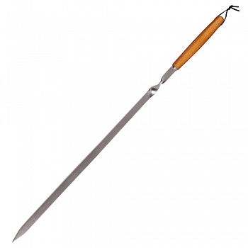 фото Шампур с деревянной ручкой 65 см  Союзгриль N1-70W